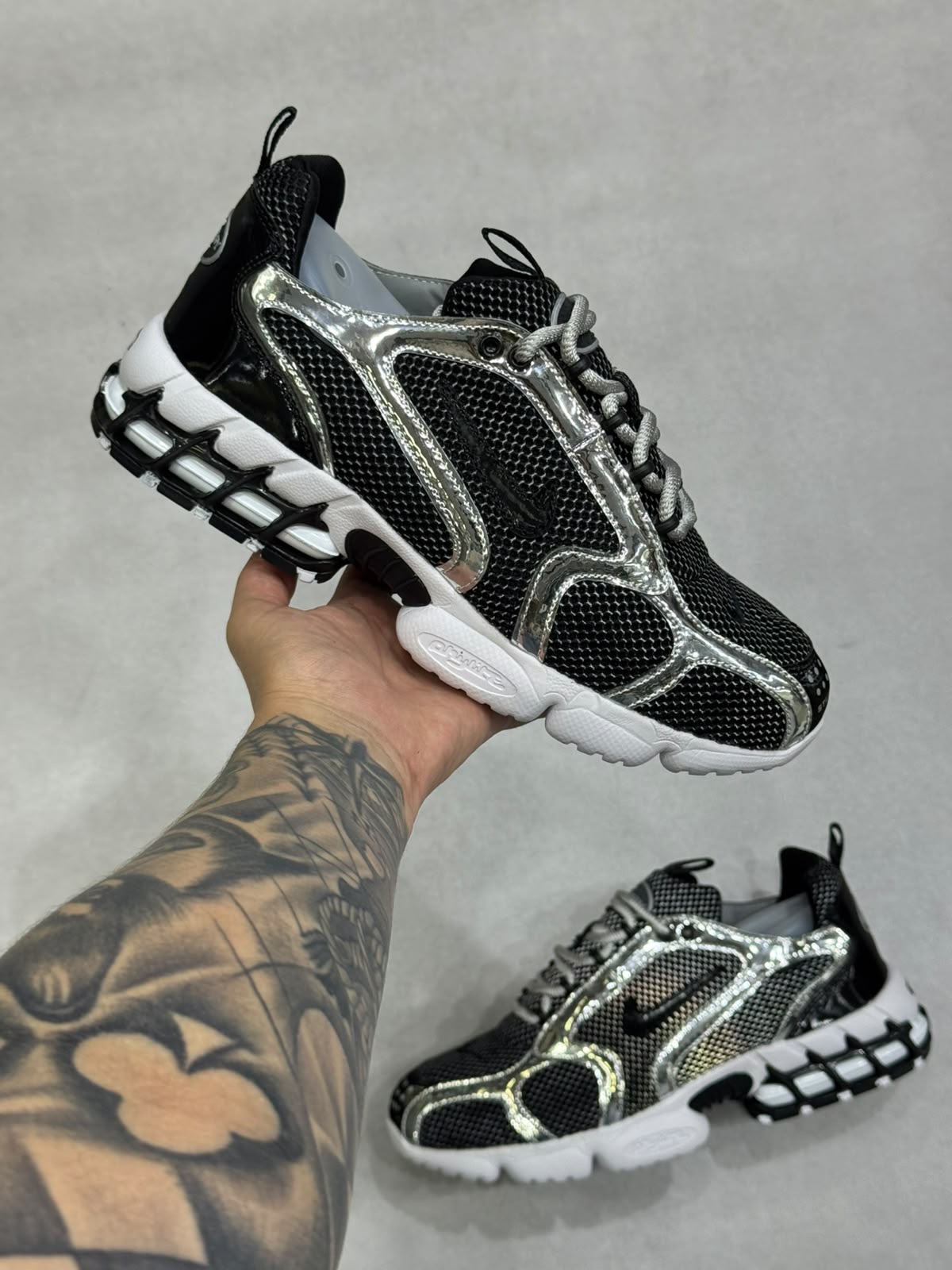 Tênis Nike Air Zoom Spiridon Cage 2 'Metallic Silver/Black'